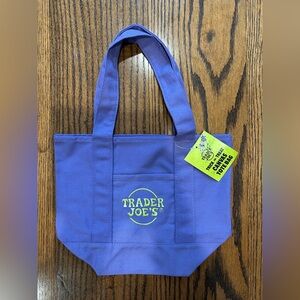 Trader Joe's mini Purple Tote Bag-NWT